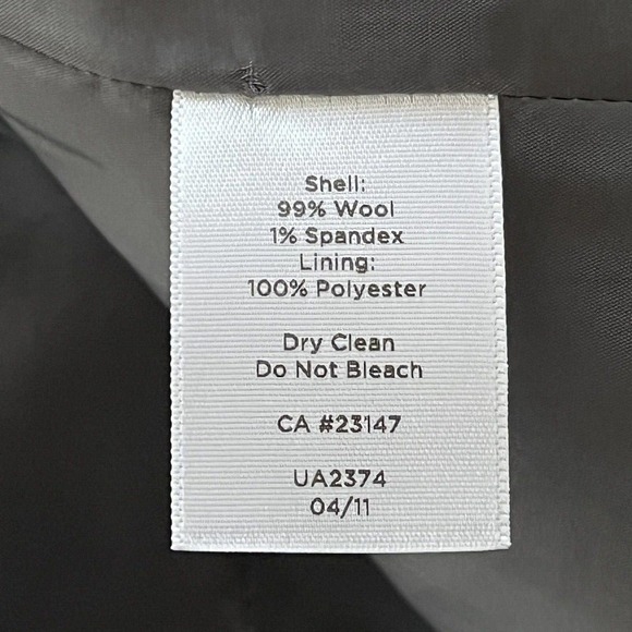 Talbots Woman Size 8 Blazer Jacket Doubled Breasted Wool Stretch Career Gray - Picture 10 of 11